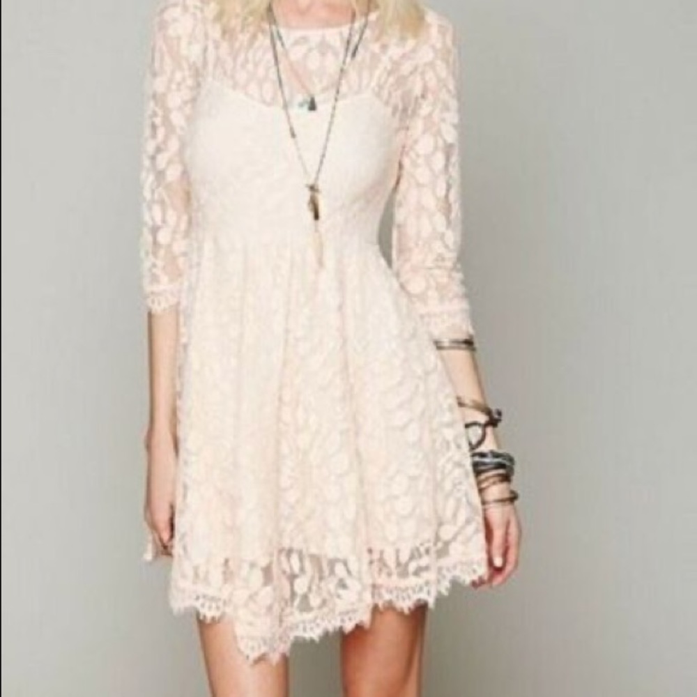 Free People Blush Lace Dress